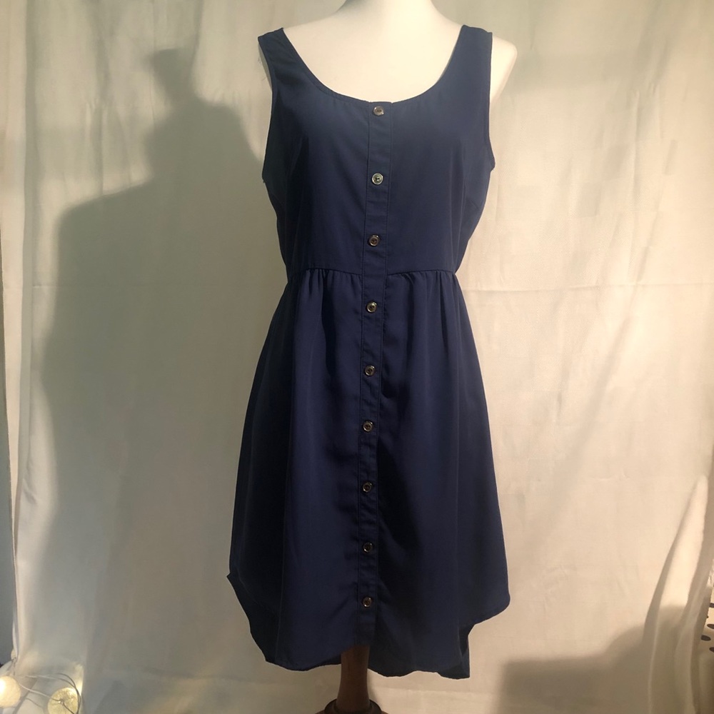 royal blue high-low dress